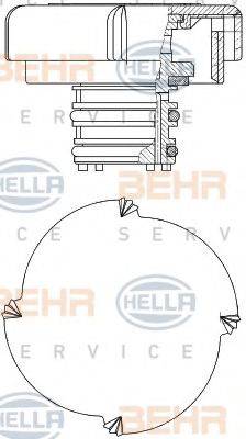 HELLA 8MY376743451 Кришка, резервуар охолоджувальної рідини