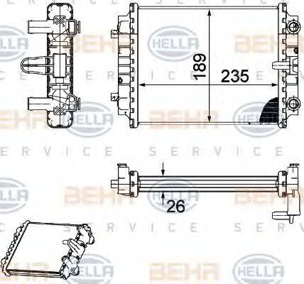 HELLA 8MK376745661 Радіатор, охолодження двигуна