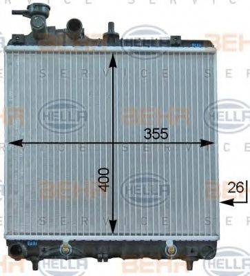 HELLA 8MK376754541 Радіатор, охолодження двигуна