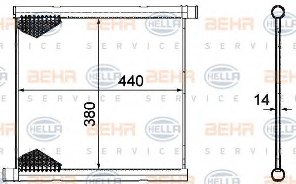 HELLA 8MK376754601 Радіатор, охолодження двигуна