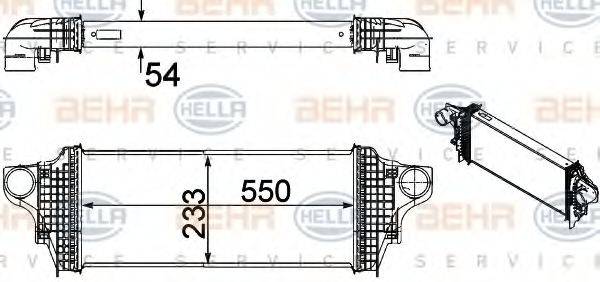 HELLA 8ML376754611 Інтеркулер