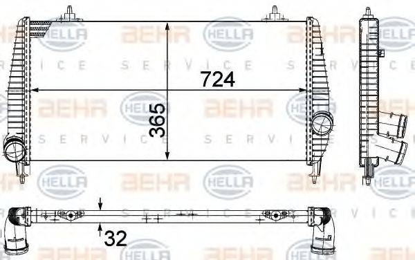 HELLA 8ML376756751 Інтеркулер