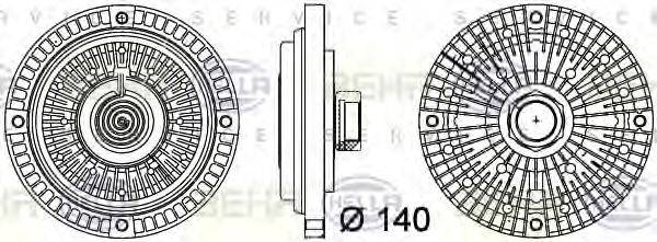 HELLA 8MV376757321 Зчеплення, вентилятор радіатора