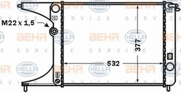 HELLA 8MK376771251 Радіатор, охолодження двигуна