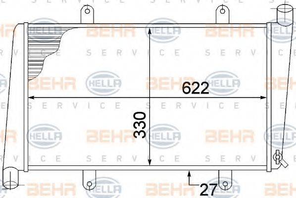 HELLA 8MK376774181 Радіатор, охолодження двигуна