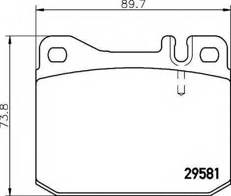 HELLA 8DB355005471 Комплект гальмівних колодок, дискове гальмо