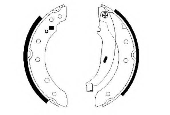 HELLA 8DB355003401 Комплект гальмівних колодок