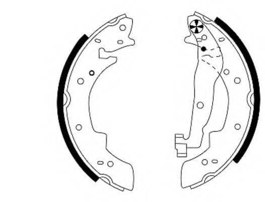 HELLA 8DB355002021 Комплект гальмівних колодок