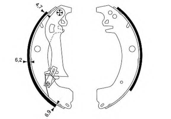 HELLA 8DB355002101 Комплект гальмівних колодок