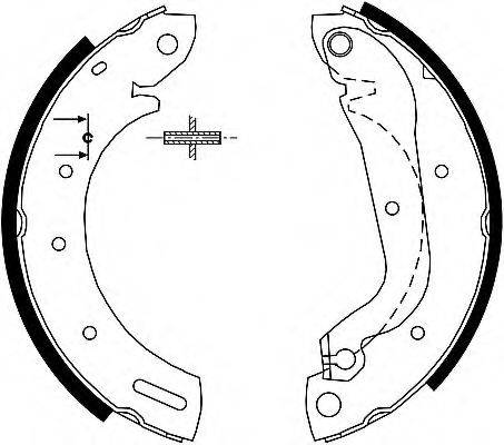 HELLA 8DB355002321 Комплект гальмівних колодок