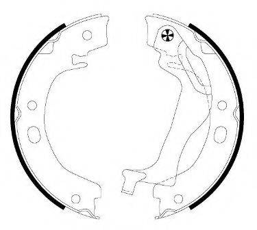 HELLA 8DA355050741 Комплект гальмівних колодок, стоянкова гальмівна система
