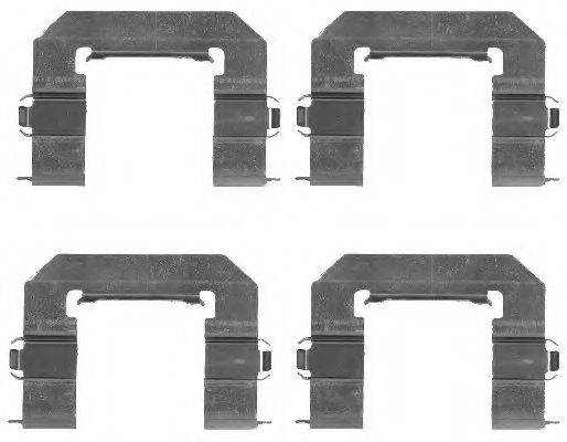 HELLA 8DZ355203391 Комплектуючі, колодки дискового гальма