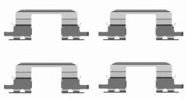 HELLA 8DZ355203821 Комплектуючі, колодки дискового гальма