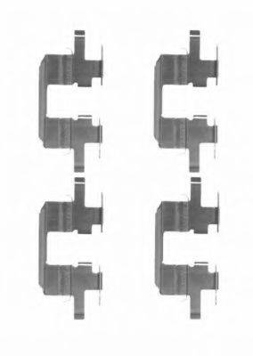 HELLA 8DZ355204151 Комплектуючі, колодки дискового гальма