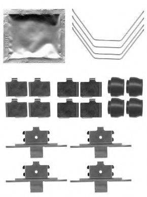 HELLA 8DZ355204951 Комплектуючі, колодки дискового гальма