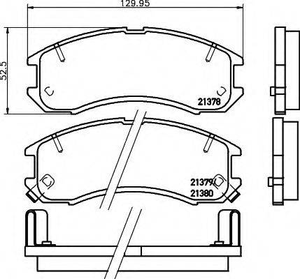 HELLA 8DB355005821 Комплект гальмівних колодок, дискове гальмо