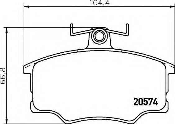 HELLA 8DB355017591 Комплект гальмівних колодок, дискове гальмо