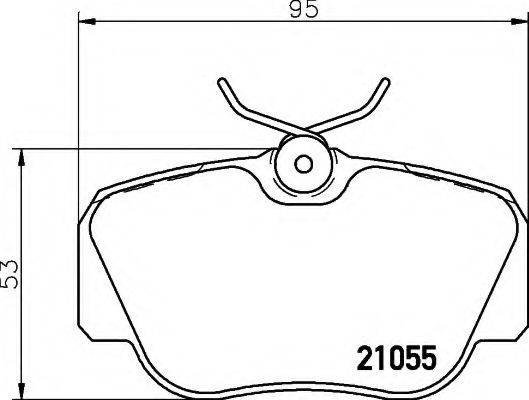 HELLA 8DB355006181 Комплект гальмівних колодок, дискове гальмо