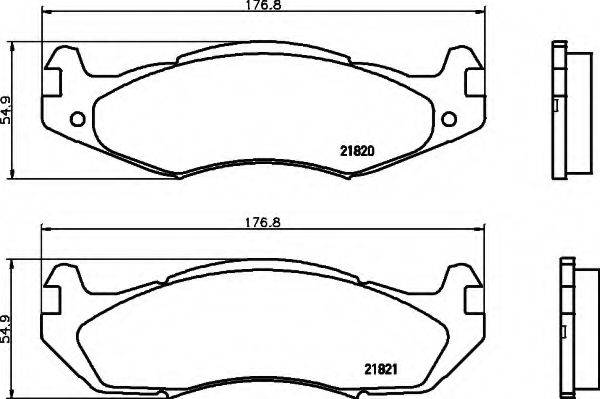 HELLA 8DB355006371 Комплект гальмівних колодок, дискове гальмо