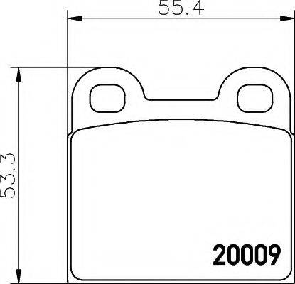 HELLA 8DB355006991 Комплект гальмівних колодок, дискове гальмо