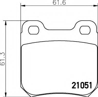 HELLA 8DB355007371 Комплект гальмівних колодок, дискове гальмо