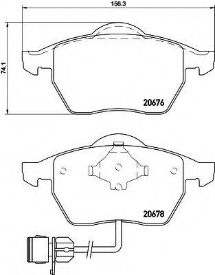 HELLA 8DB355007461 Комплект гальмівних колодок, дискове гальмо