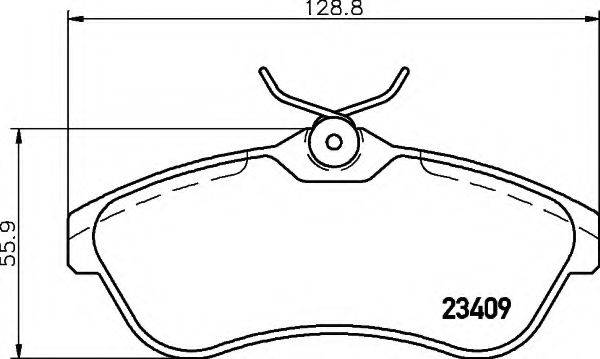 HELLA 8DB355009321 Комплект гальмівних колодок, дискове гальмо