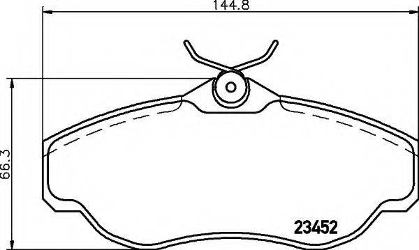 HELLA 8DB355009531 Комплект гальмівних колодок, дискове гальмо