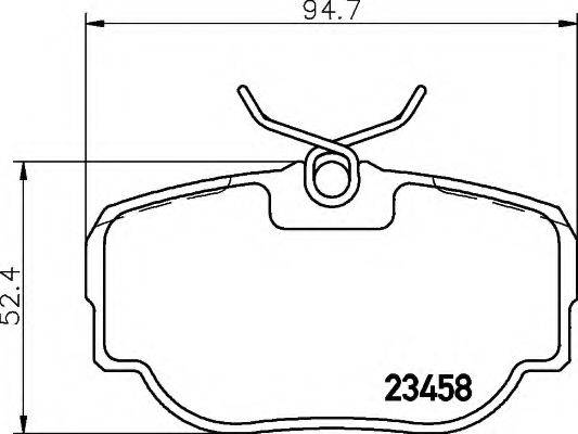 HELLA 8DB355009541 Комплект гальмівних колодок, дискове гальмо