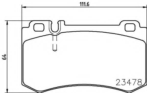 HELLA 8DB355010291 Комплект гальмівних колодок, дискове гальмо