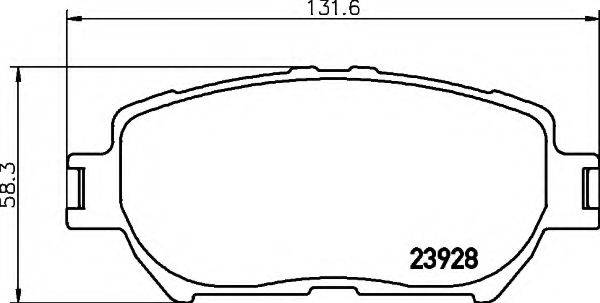 HELLA 8DB355010431 Комплект гальмівних колодок, дискове гальмо