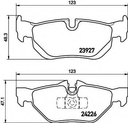 HELLA 8DB355011301 Комплект гальмівних колодок, дискове гальмо