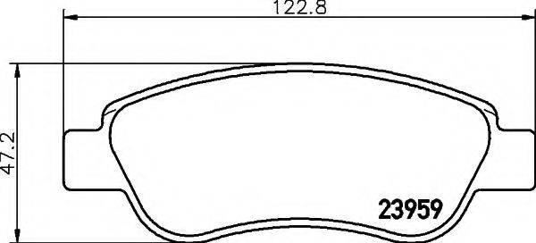 HELLA 8DB355012141 Комплект гальмівних колодок, дискове гальмо