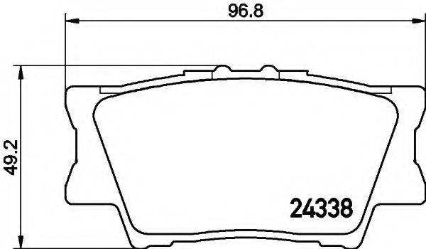 HELLA 8DB355006881 Комплект гальмівних колодок, дискове гальмо