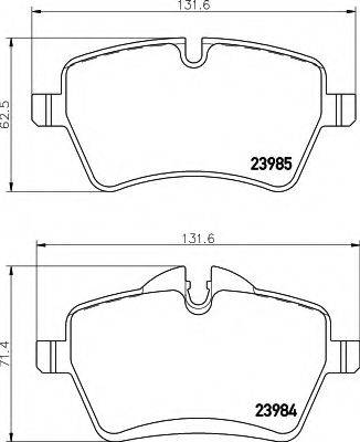 HELLA 8DB355016041 Комплект гальмівних колодок, дискове гальмо