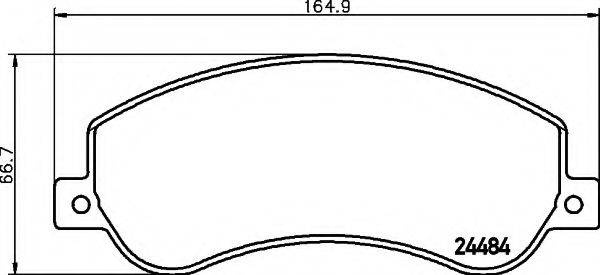 HELLA 8DB355015401 Комплект гальмівних колодок, дискове гальмо