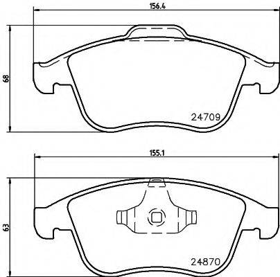 HELLA 8DB355014801 Комплект гальмівних колодок, дискове гальмо