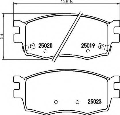 HELLA 8DB355014921 Комплект гальмівних колодок, дискове гальмо