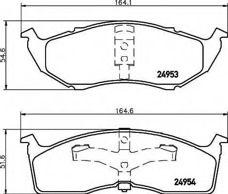 HELLA 8DB355014971 Комплект гальмівних колодок, дискове гальмо