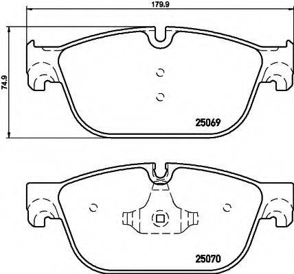 HELLA 8DB355015061 Комплект гальмівних колодок, дискове гальмо