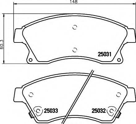 HELLA 8DB355015231 Комплект гальмівних колодок, дискове гальмо