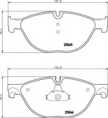 HELLA 8DB355015251 Комплект гальмівних колодок, дискове гальмо