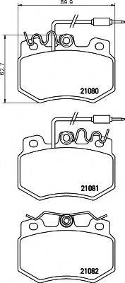 HELLA 8DB355015591 Комплект гальмівних колодок, дискове гальмо