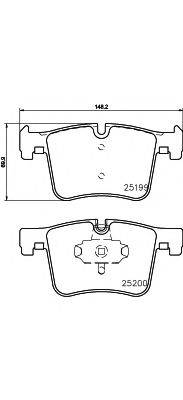 HELLA 8DB355015781 Комплект гальмівних колодок, дискове гальмо