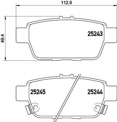 HELLA 8DB355016091 Комплект гальмівних колодок, дискове гальмо