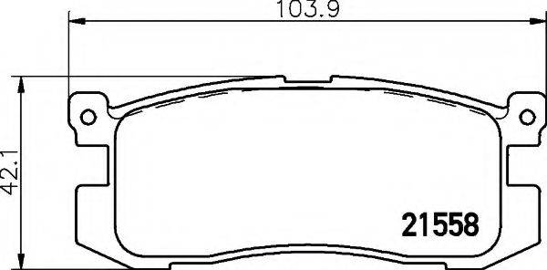 HELLA 8DB355016361 Комплект гальмівних колодок, дискове гальмо