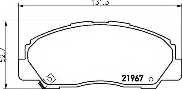 HELLA 8DB355016841 Комплект гальмівних колодок, дискове гальмо