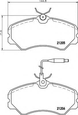 HELLA 8DB355017841 Комплект гальмівних колодок, дискове гальмо