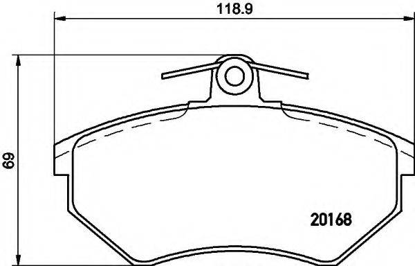 HELLA 8DB355017891 Комплект гальмівних колодок, дискове гальмо