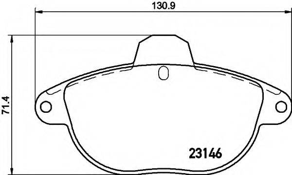 HELLA 8DB355019281 Комплект гальмівних колодок, дискове гальмо